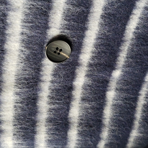 Avec Les Filles Sailor Stripe Double Breasted Peacoat Navy and White Size M NWT - Picture 4 of 16